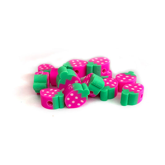 10mm Fruit Shaped Polymer Clay Beads, 30pcs