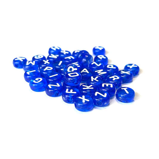 7mm Clear Acrylic Alphabet Beads, Colorful, 100pcs