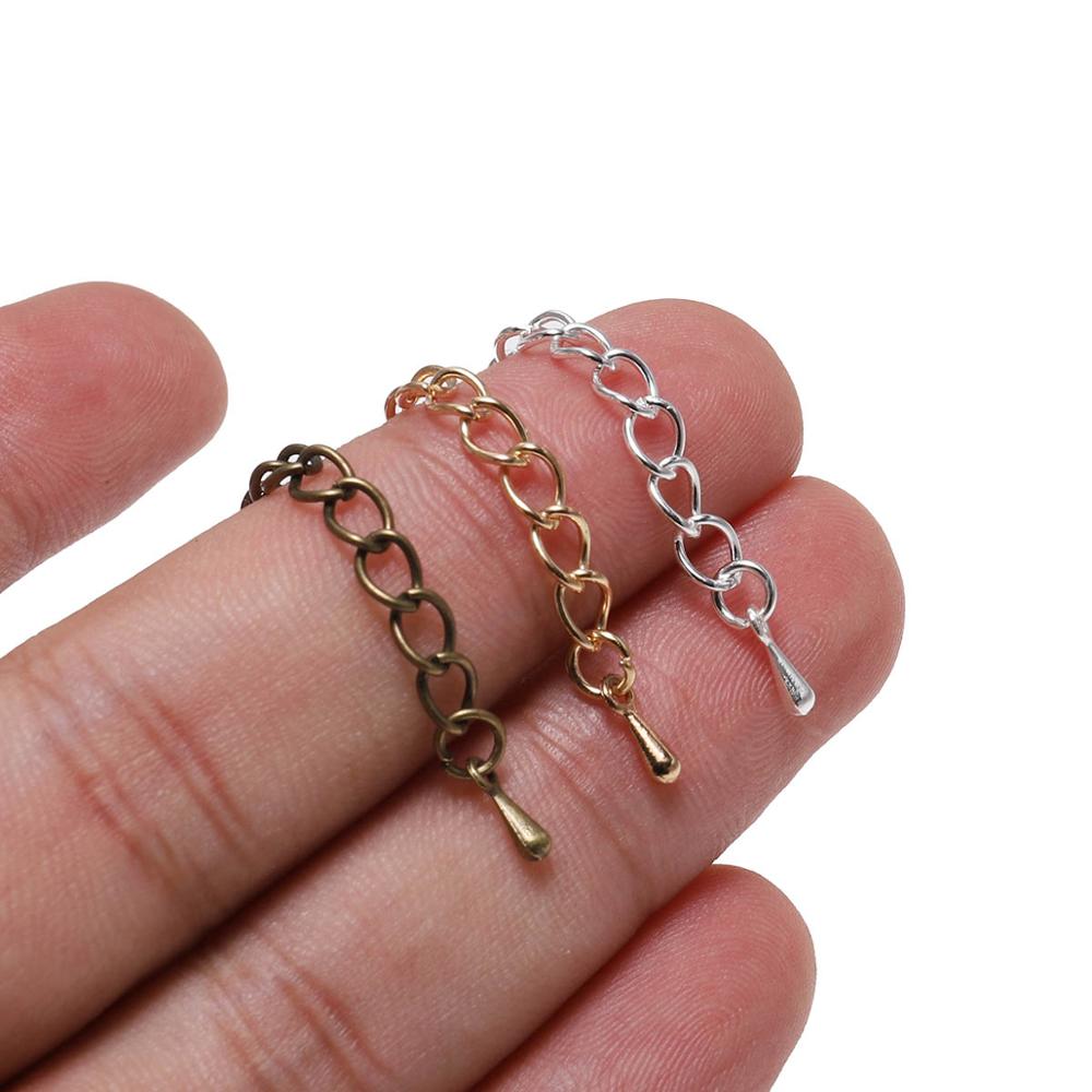 Connecteur de chaîne de queue d'extension étendue de ton de 50mm 70mm, 20 pièces/lot