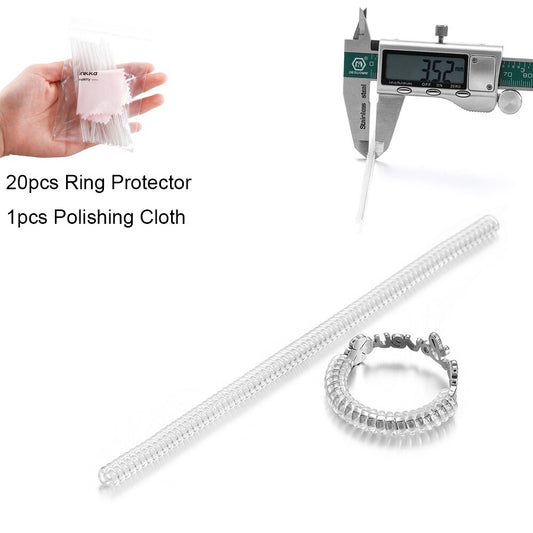 20pcs Spiral Based Ring Size Adjuster & Guard for Jewelry Resizing