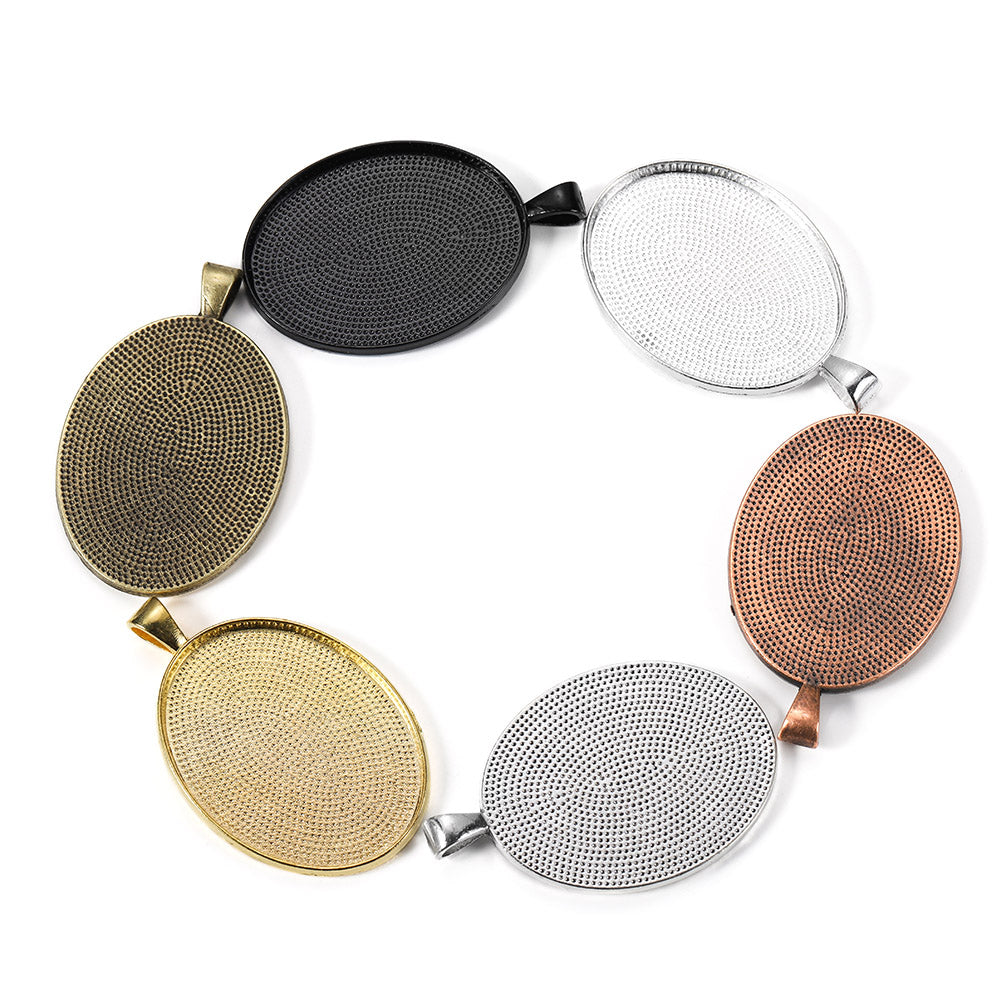 5pcs 30x40mm Gold Pendant Cabochon Base