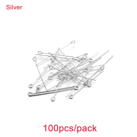 20-40mm Gold Plated Copper Pins, 100pcs