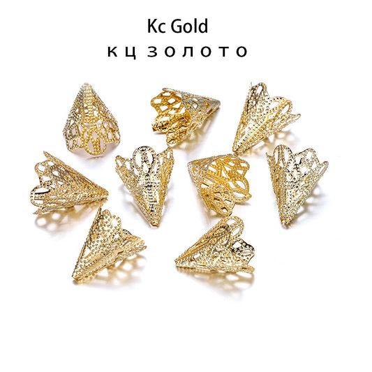 Capuchons de perles en alliage de fleurs, breloques anciennes, 20x17mm, 30 pièces