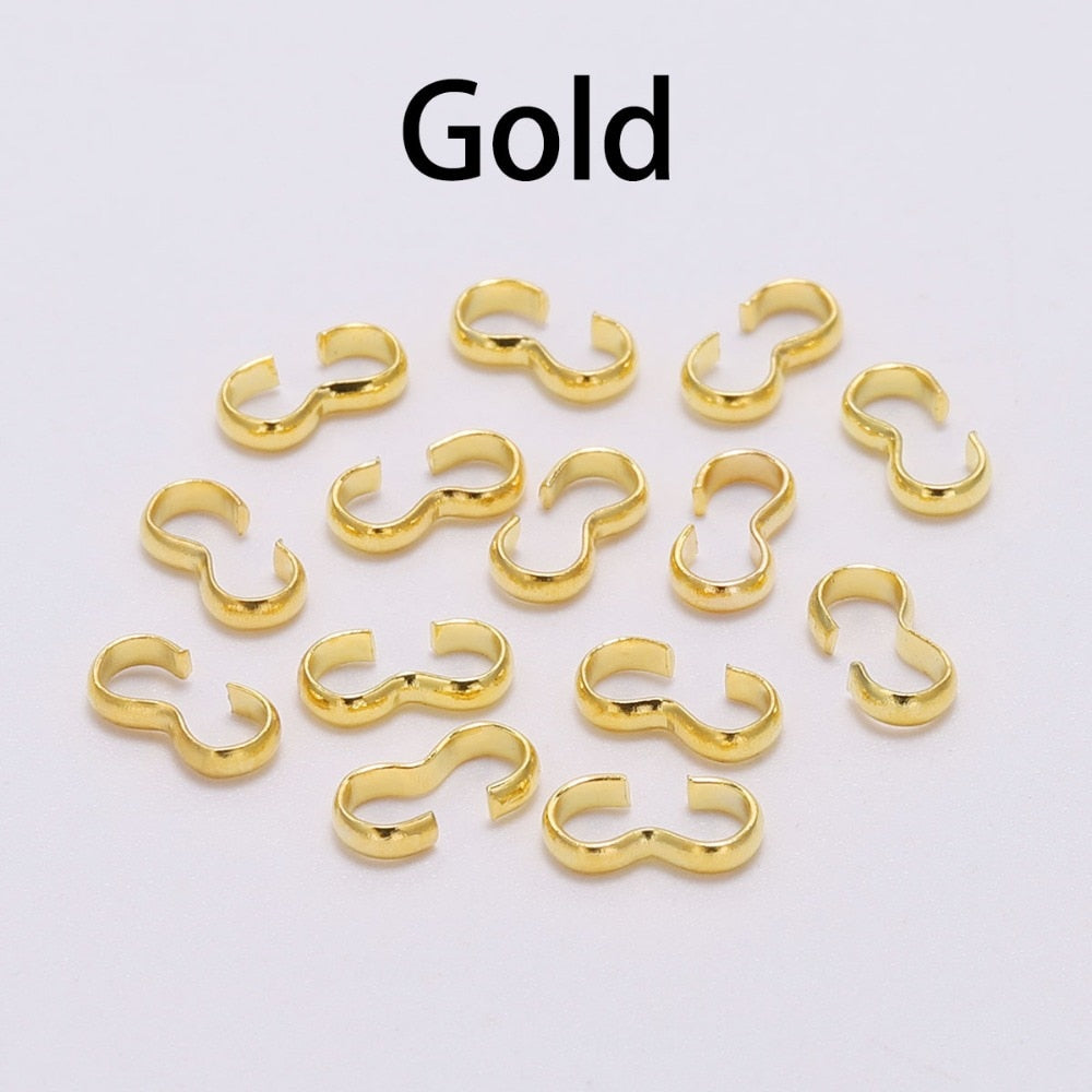 4x8mm Gold Clasp Connectors, 100pcs