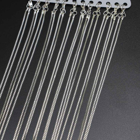 Chaînes vénitiennes de 50 cm avec fermoir mousqueton - Paquet de 12 pièces