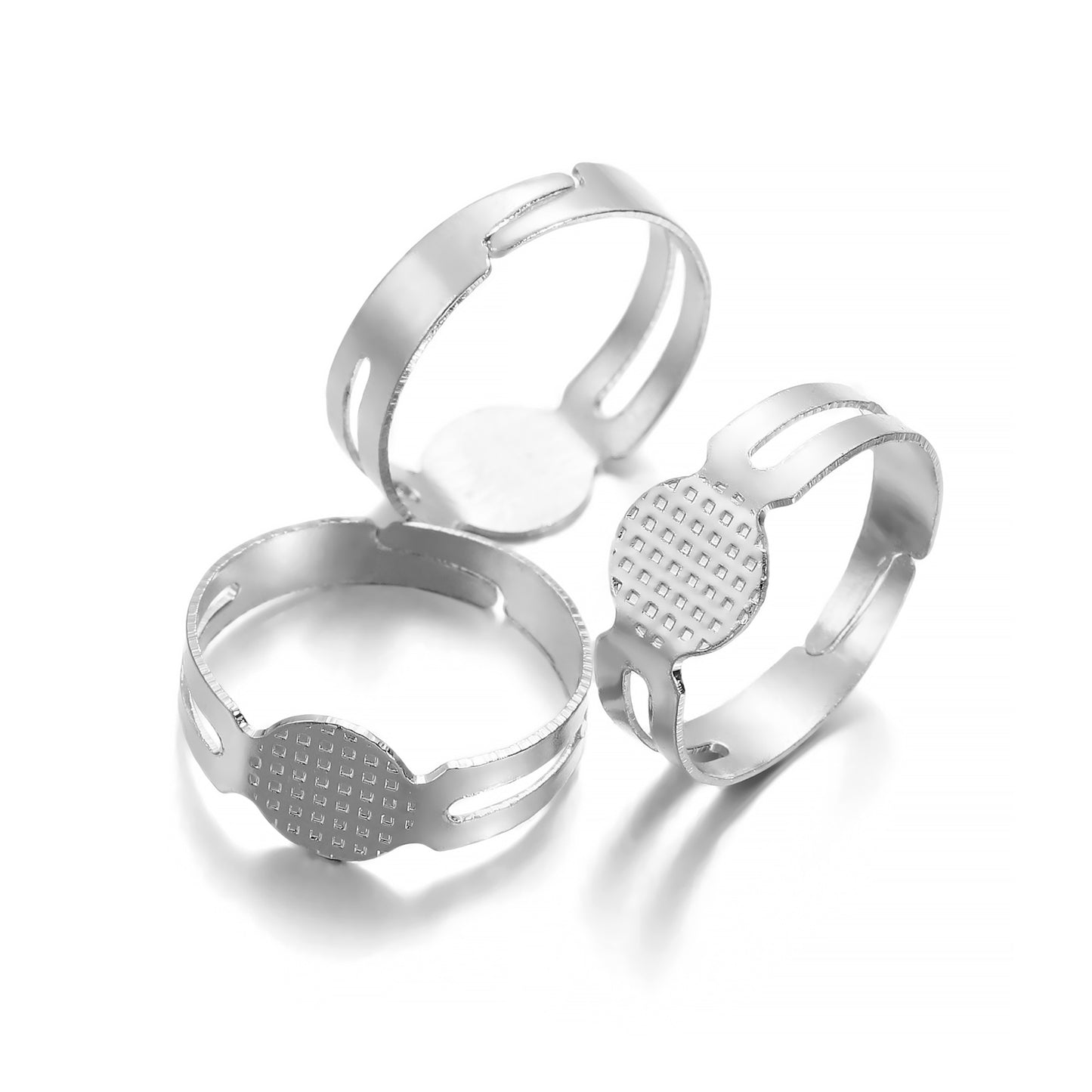 40pcs 7, 8mm Gold Plated Adjustable Rings