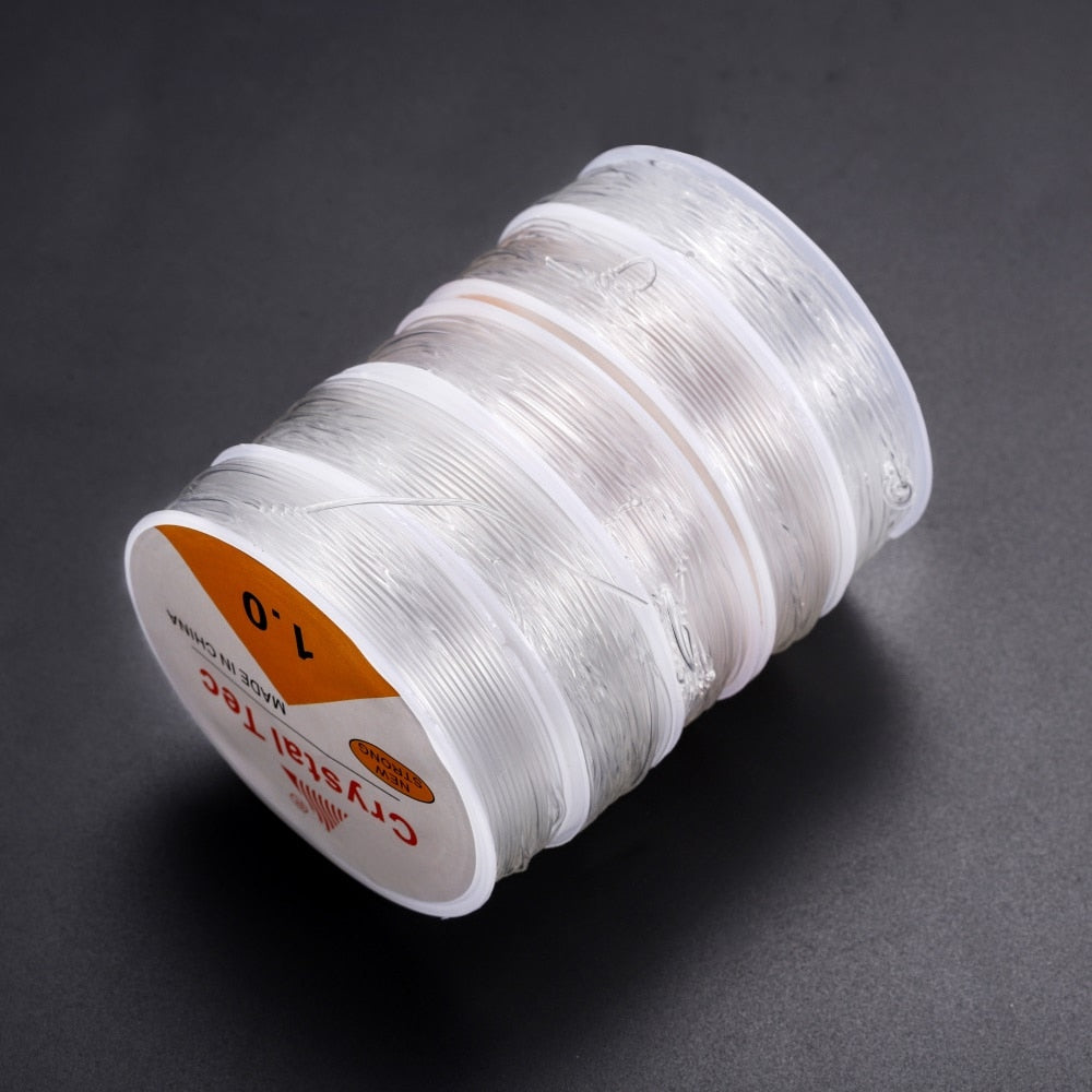 Cordon élastique élastique en cristal transparent, 20 à 100 mètres