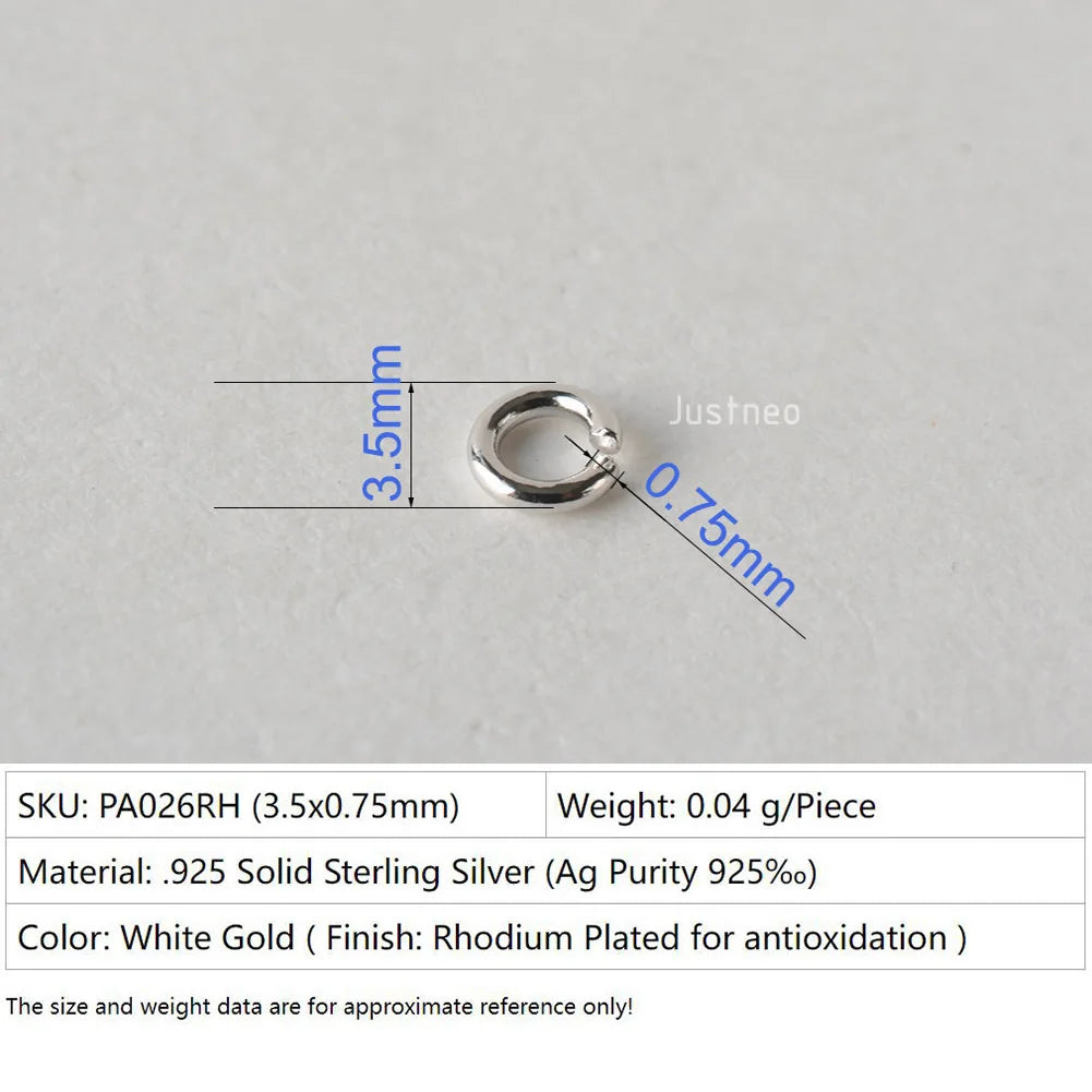 925 sterling silver open jump rings for jewelry making, silver beadnova open jump rings for Jewelry Making Necklace Repair