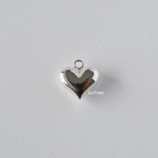 925 Sterling Silver Heart-shaped Charm