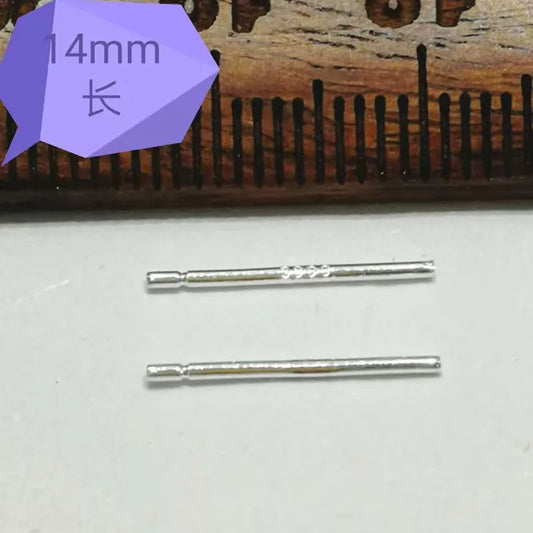 1 Pair Solid S999 Sterling Silver Earring Stud Post Pin Ear Back Stem DIY Jewelry Making Components Findings