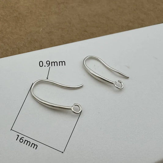 1Pair Solid 925 Sterling Silver Earring Hooks Open Jump DIY Jewelry Making Accessories Finding Components