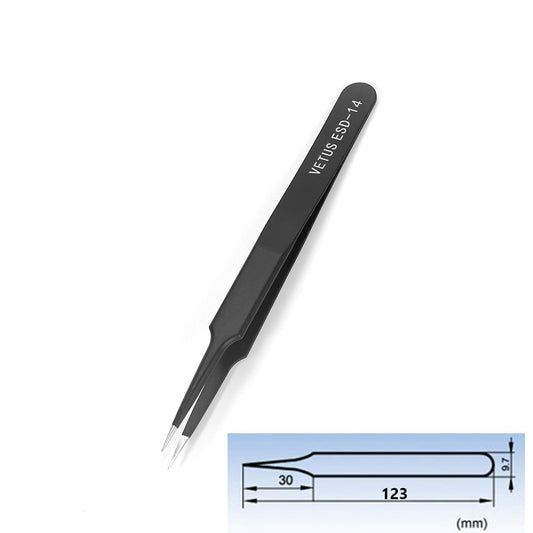 Anti-Static Bent Nose Tweezers for Diamonds