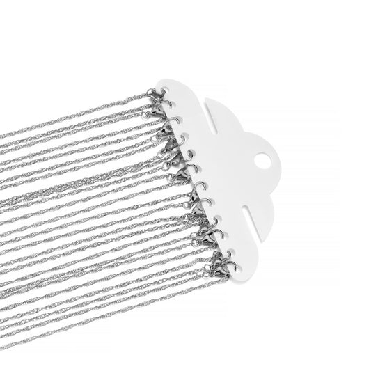 42cm Necklace Water Wave Chains with Lobster Claw Clasp