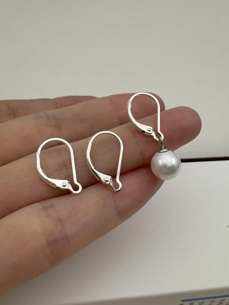 1Pair Solid 925 Sterling Silver Earring Hooks French Ear 15mm DIY Jewelry Making Accessories Finding Components