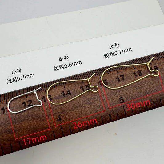 1Pair Solid 925 Sterling Silver Earring Hooks Korea DIY Jewelry Accessories Handmade Making Components Finding