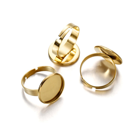 10 Stück metallbeschichtete, verstellbare Ringeinstellungen