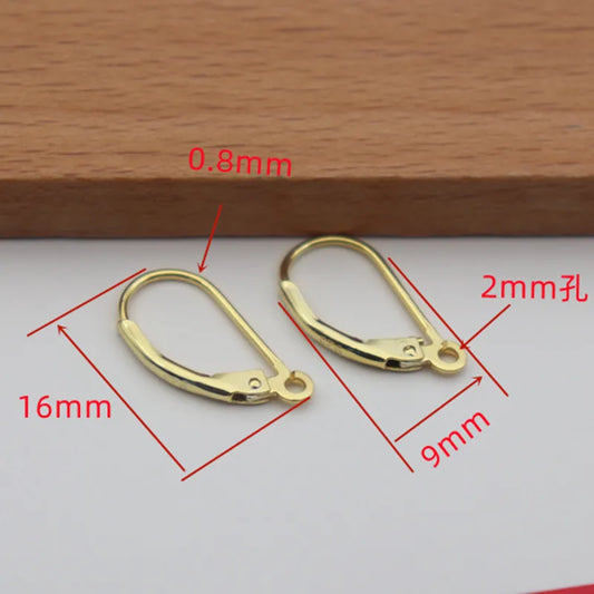 Solid 925 Sterling Silver French Hooks Earring Wire Leverback Hinged with Open Jump Ring DIY Jewelry Finding Snap Makings