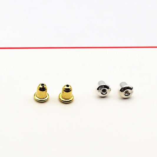 1 Pair 925 Sterling Silver Earring Backs Ear Friction Stopper DIY Jewelry Making Earnut for Studs Accessories