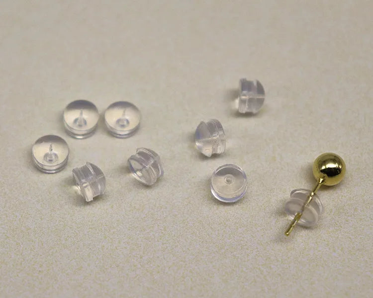 10 Pairs Earring Back with Silicon DIY Accessories for Jewelry Making Components Earring Post Earnut