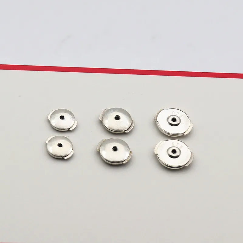 1 Pair Solid 925 Sterling Silver Earring Backs for Studs Locking Safety Hypoallergenic DIY Jewelry Making Accessories Supplies