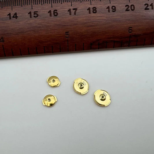 1 Pair Solid 925 Sterling Silver Earring Backs 18k Gold Studs Locking Safety Hypoallergenic DIY Jewelry Making Accessories