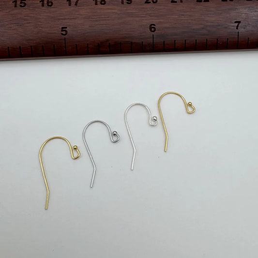 1Pair Solid 925 Sterling Silver Earring Hooks 0.6mm DIY Accessories Making Ear Hook in Various Color Components Finding