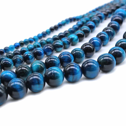 Blue Tiger Eye Beads 4-12mm