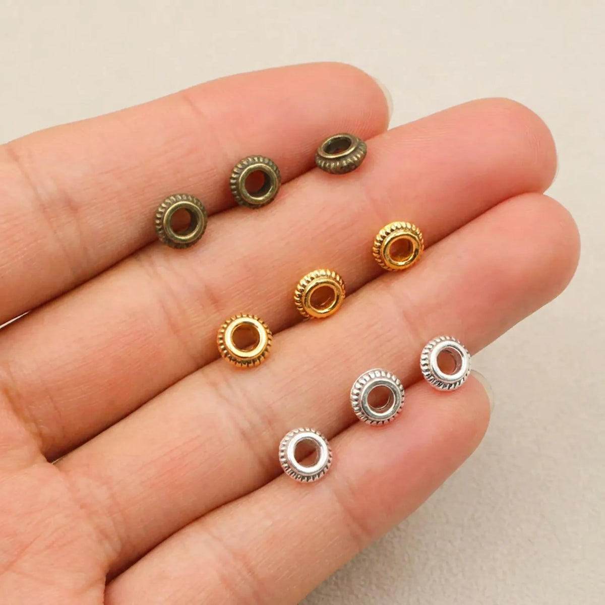 Decorative Rondelle Spacer Beads 7mm
