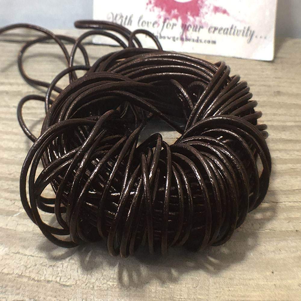 10/100 meters Brown Genuine Leather Cord (Thread, wire)