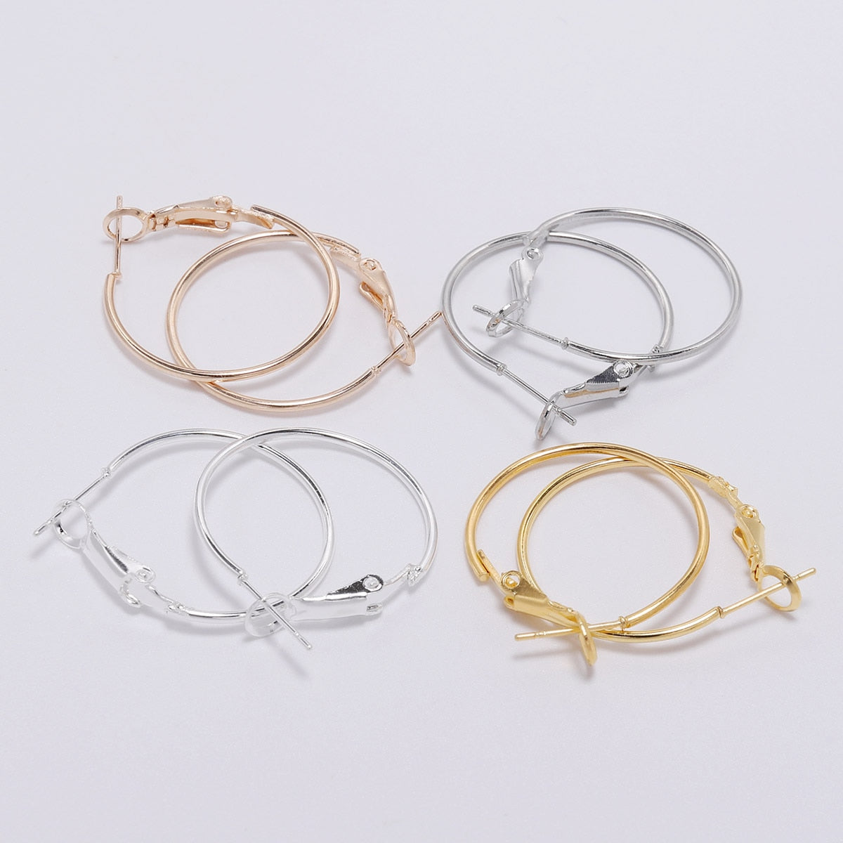 Boucles d'oreilles créoles rondes dorées de 20 à 50 mm