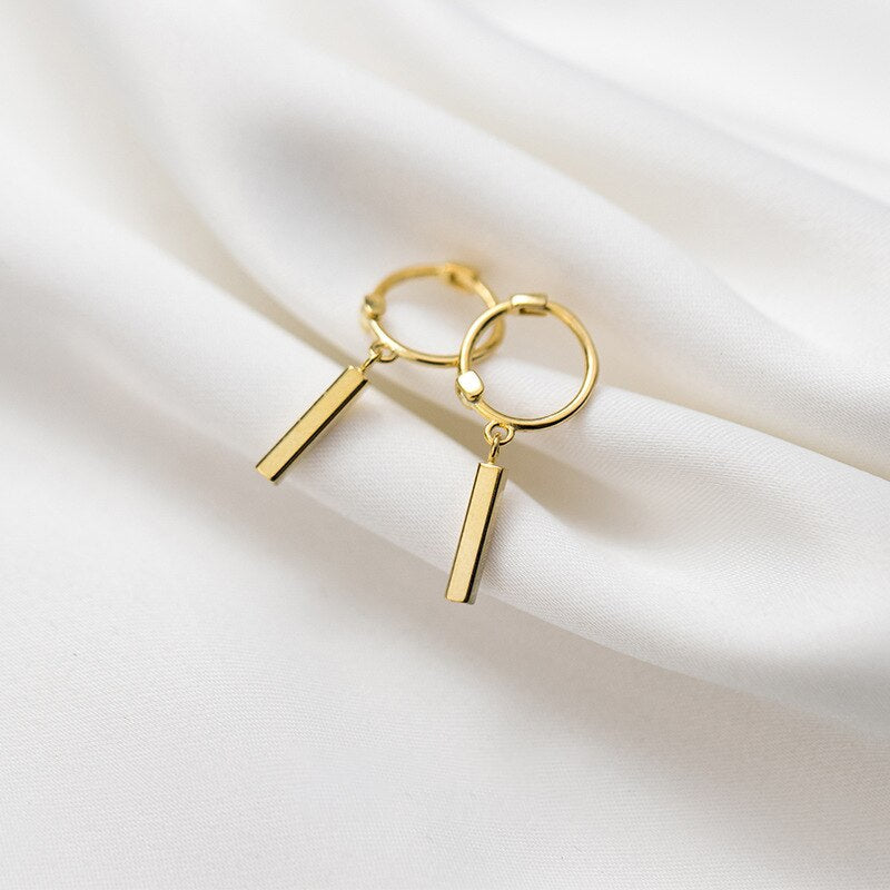 Geometrische rechteckige Stick-Mode-Creolen