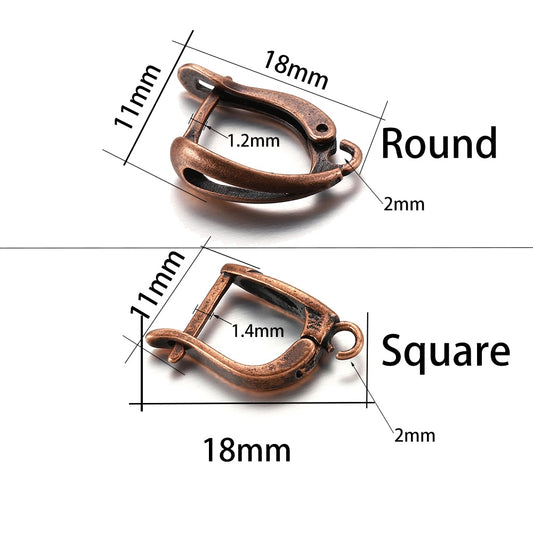 Crochets de boucles d'oreilles à levier français à boucle ouverte, 6 à 12 pièces