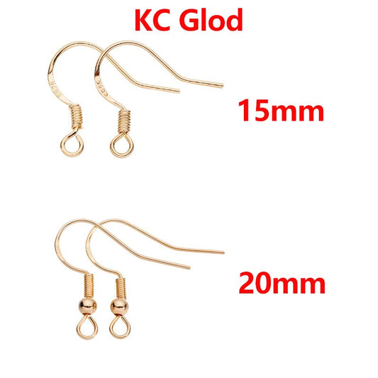 0.6x15mm Earring Clasps Hooks, 50Pcs