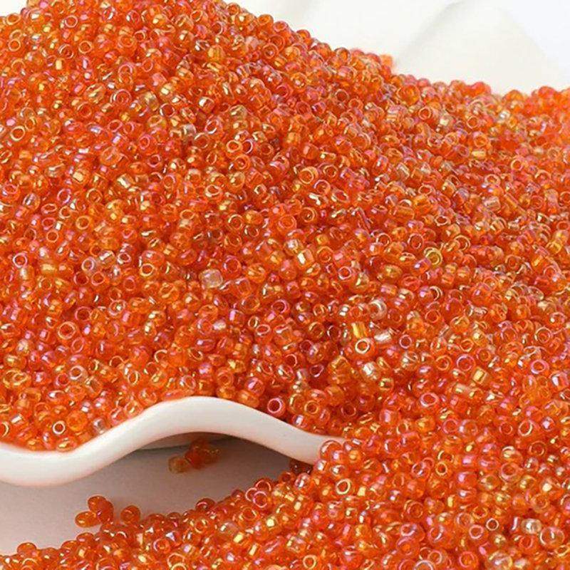 AB Orange Translucent Miyuki Delica seed beads, 2mm 12/0 preciosa japanese small glass beads, Iridescent Austria round beads, 1000pcs
