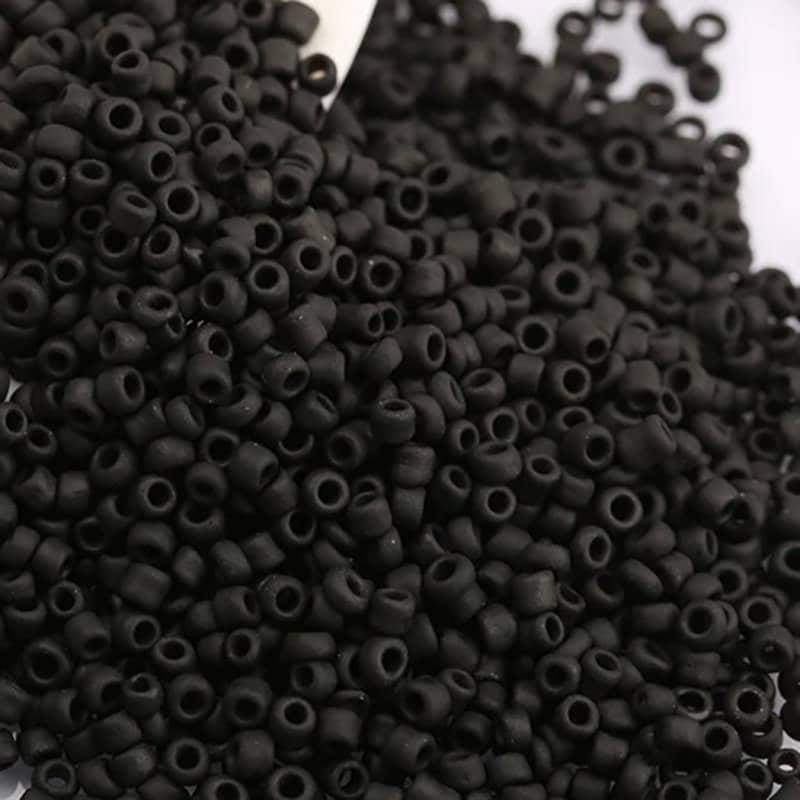 Black Matte Miyuki Delica Seed Beads, 2mm glass round Austria beads, 1000pcs