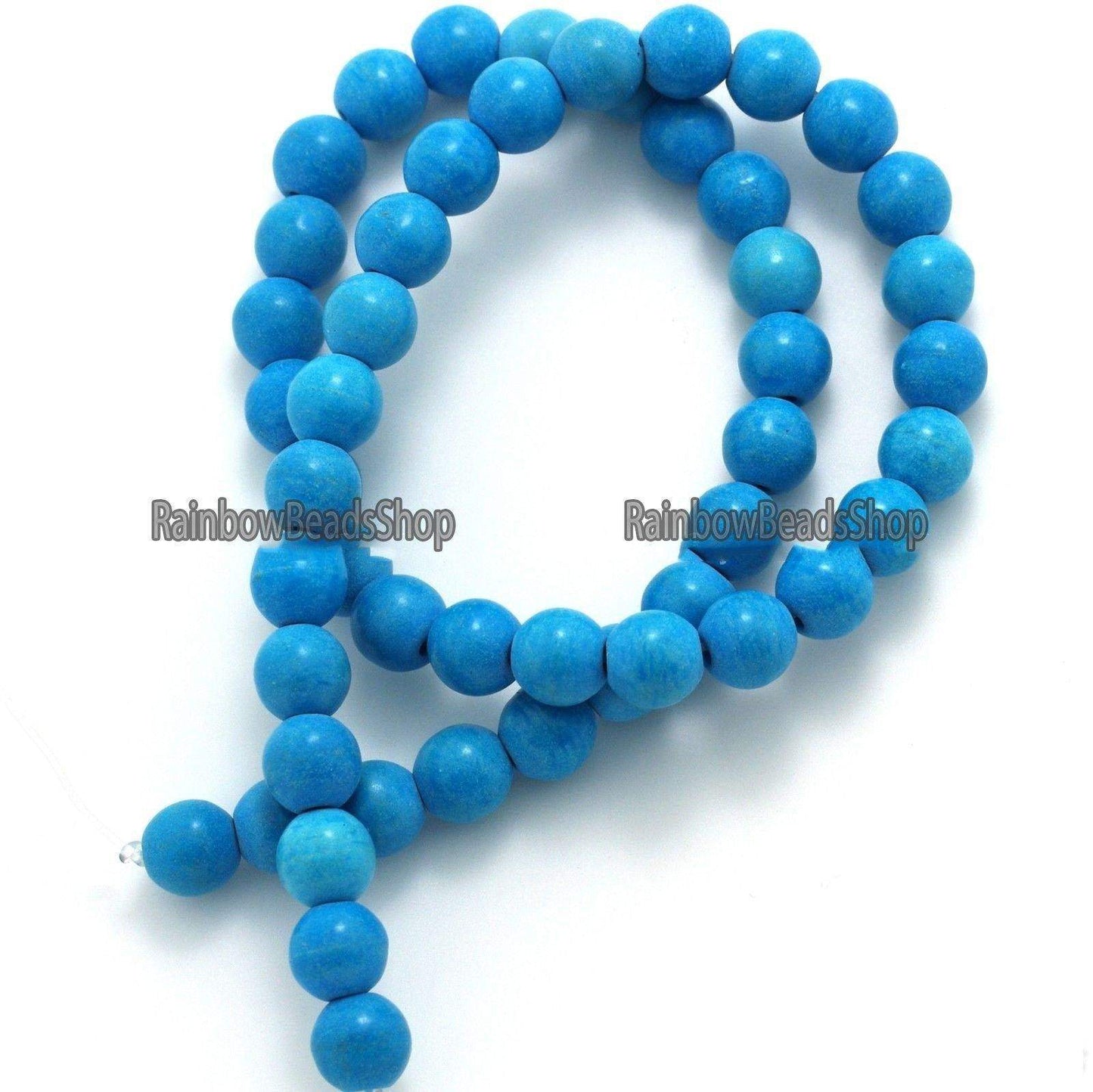 Blue Howlite Round beads, 2-12mm, 16'' strand