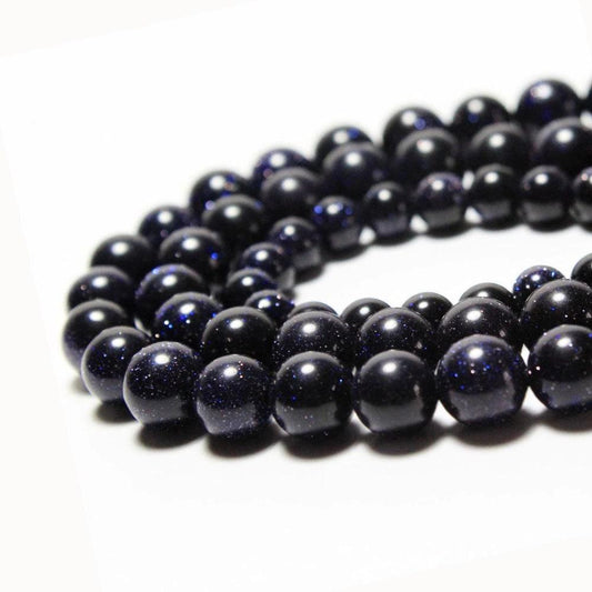 Blue Sandstone Grade AAA Round Beads 2-12mm, Full 15.5" Strand