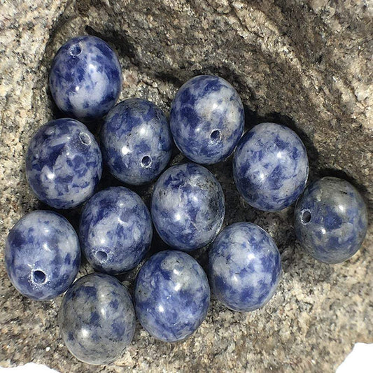 Blue Spot Jasper beads, Wholesale Round Gemstone 4-12mm, 5-200pcs