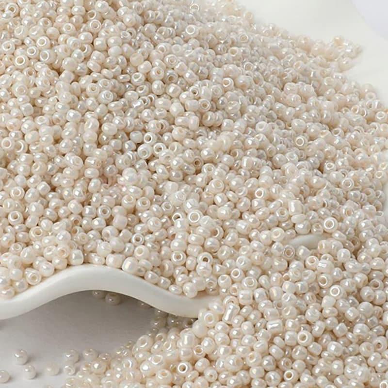 Cream beige Miyuki Delica seed beads, 2mm 12/0 small glass Austria japanese round beads, 1000pcs