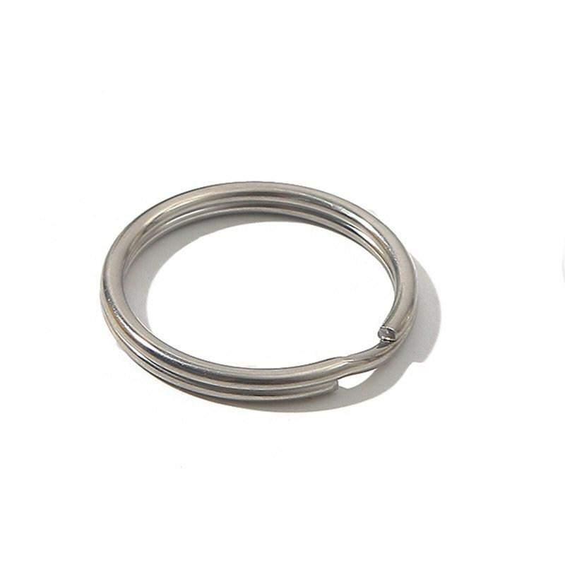Flat Split Key Chain Ring, Stanless Steel 25-35mm, 10pcs