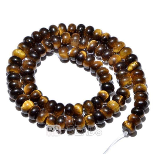 gem Natural Rondelle Disk Yellow Tiger Eye Beads, Smooth Matte and Faceted Stone Beads, Loose 4x6mm 5x8mm Jewelry beads, 15.5'' strand
