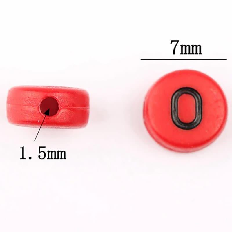 Glow in the Dark White numbers flat round Luminous Acrylic Beads, 7mm Coloured Mixed plastic Carved beads 0-9, 100pcs