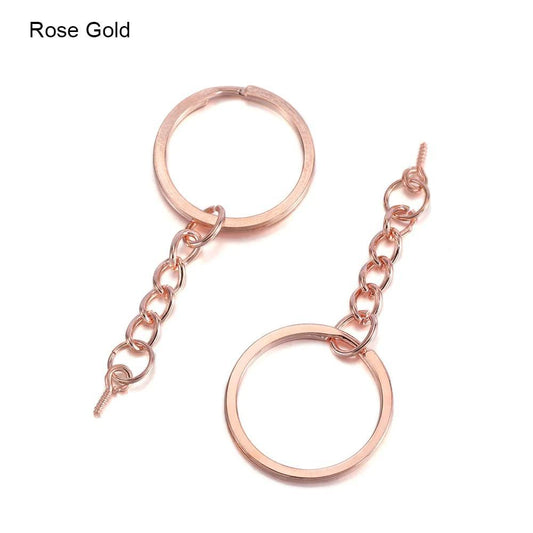 Key Ring With Eye Screws with Key Chain, 10/20pcs