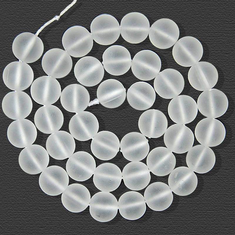 Matte Crystal Quartz Beads, Matte White beads, Clear Matte Beads, White Matte Gemstone beads, Round Natural Beads, 4mm 6mm 8mm 10mm