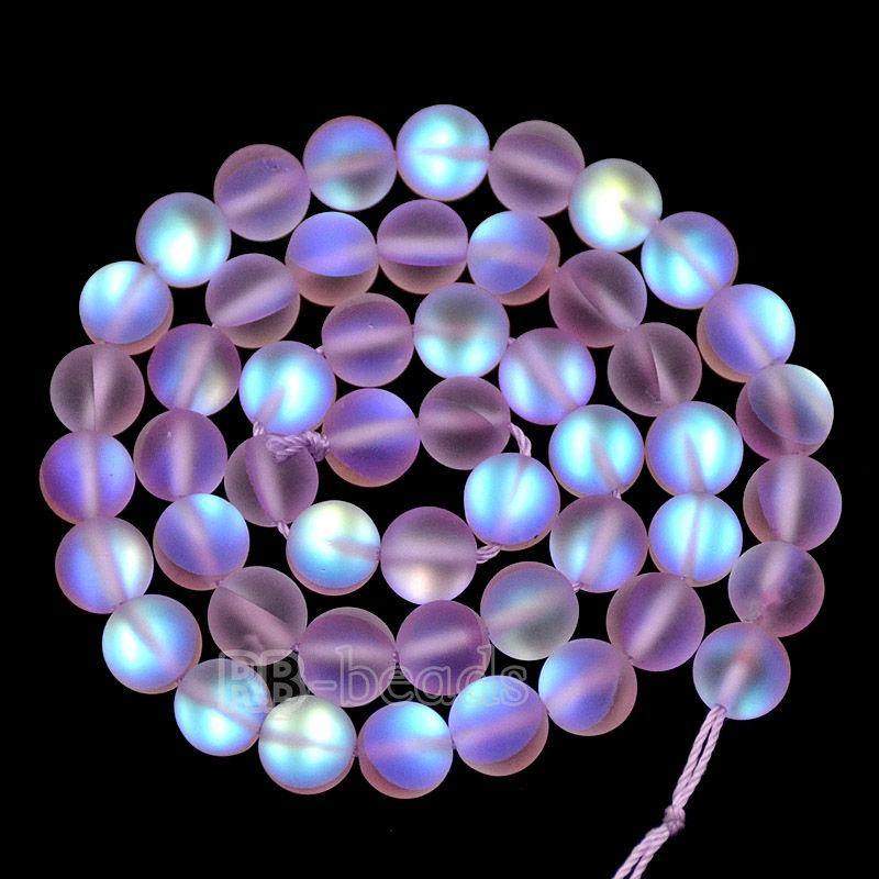 Matte Frosted Lhite Amethyst Mystic Aura Quartz Beads Jewelry Inside AB Beads, Holographic loose Rainbow Crystal Quartz 6mm 8mm 10mm 12mm