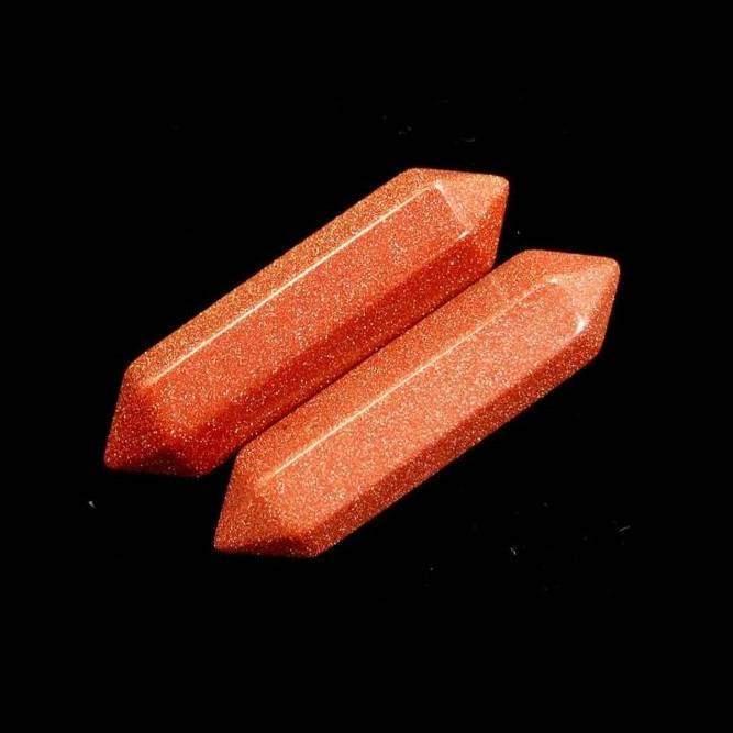 Natural Brown Sandstone gemstone wand double chakra Healing crystal hexagonal Stone