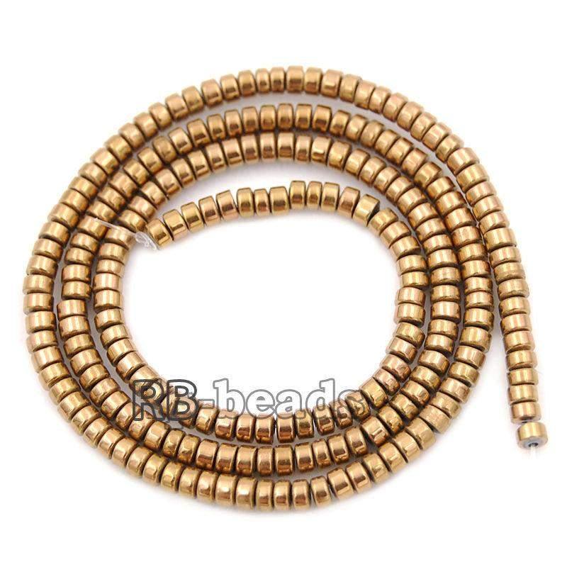 Natural Copper Hematite Rondelle Beads, 2-10mm 16'' strand