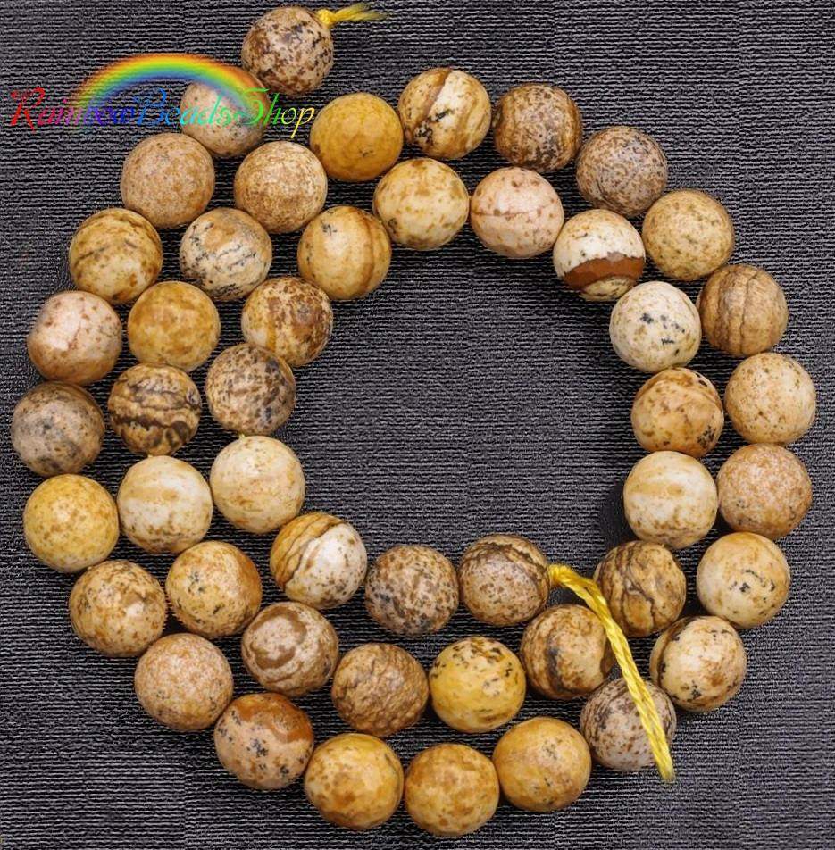 Natural Faceted Picture Jasper Beads, Round 2-14mm, 15.5'' strand