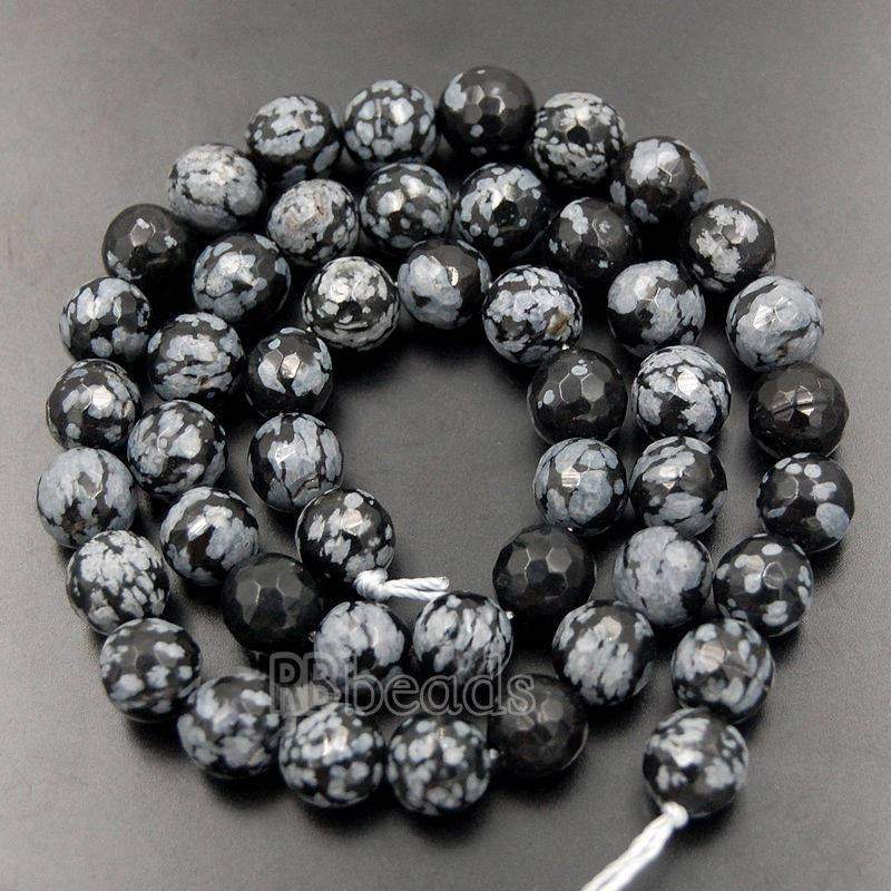 Natural Faceted SnowFlake Jasper Beads, 4-8mm, 15.5'' strand