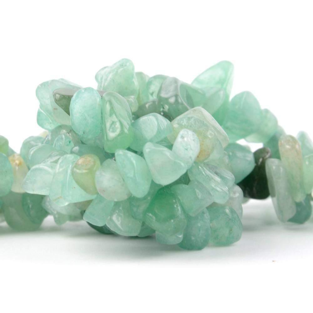 Natural Green Aventurine Chip Beads, 5~8mm 34 Inc strand